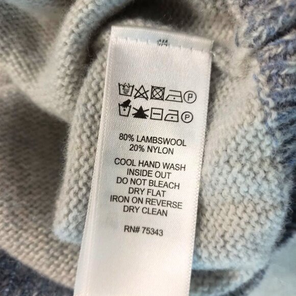 Tabitha Webb Fair Isle Lambswool Blend Knit Sweater – Long Sleeve Crewneck, Size - Picture 4 of 8